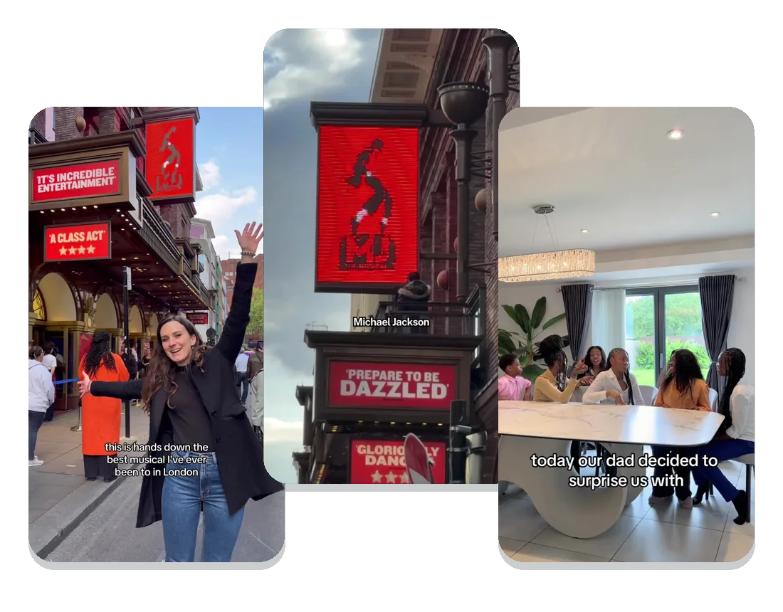 MJ The Musical UGC videos made by The UGC Agency